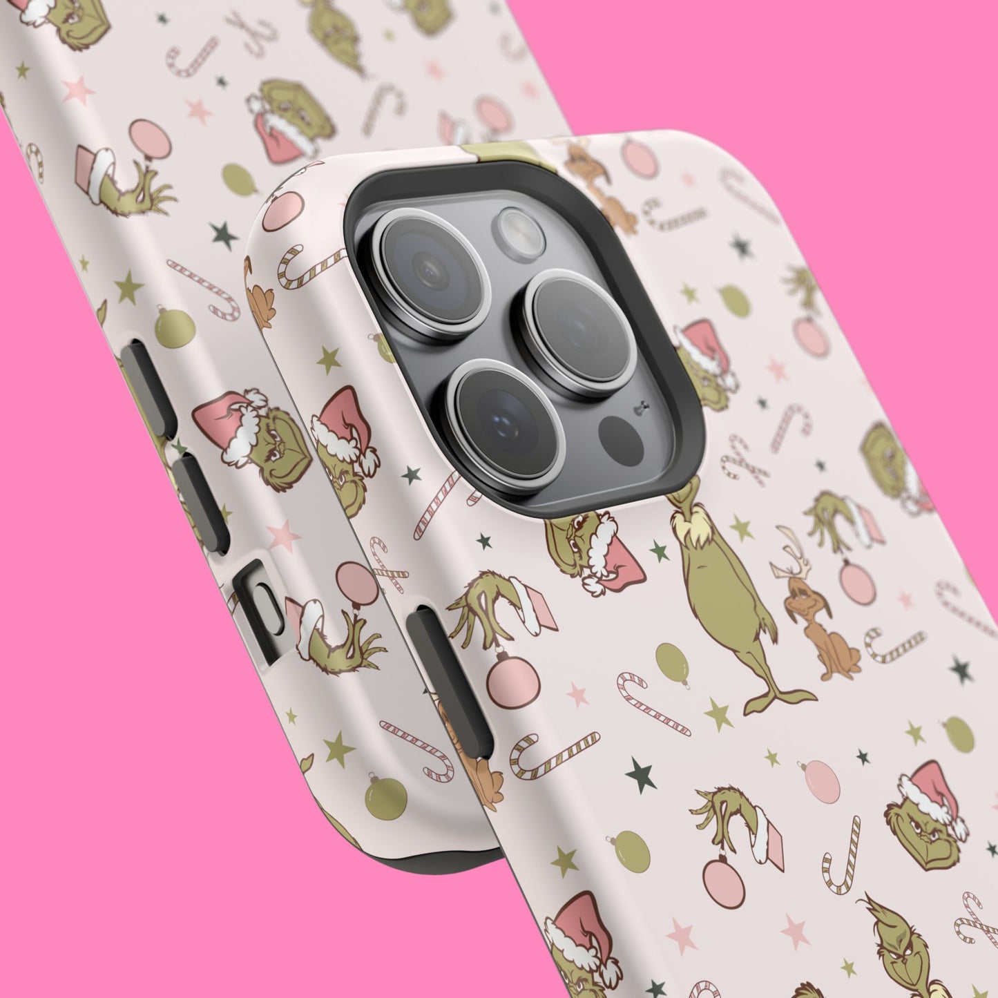 Pink Christmas Grinch Magsafe Phone Case