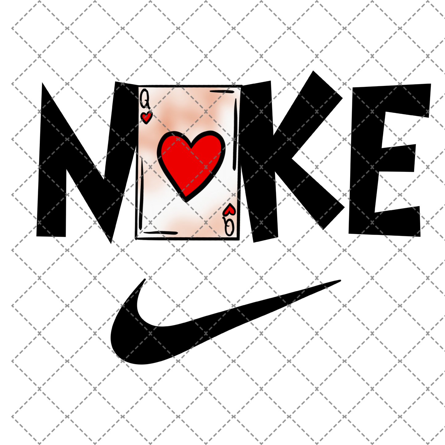 N*** Queen of hearts PNG
