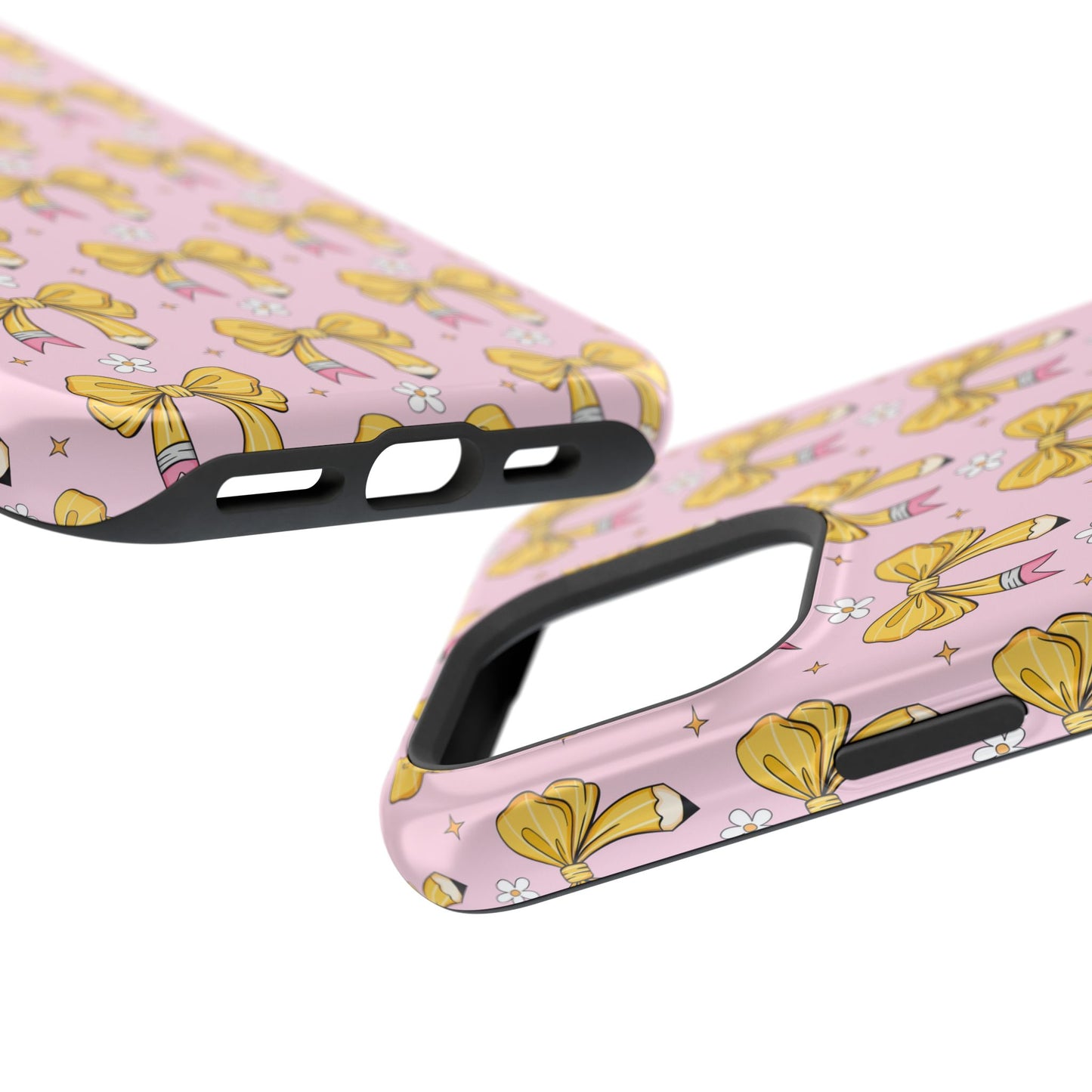 Pencil Coquette Bow Yellow Magsafe Phone Case