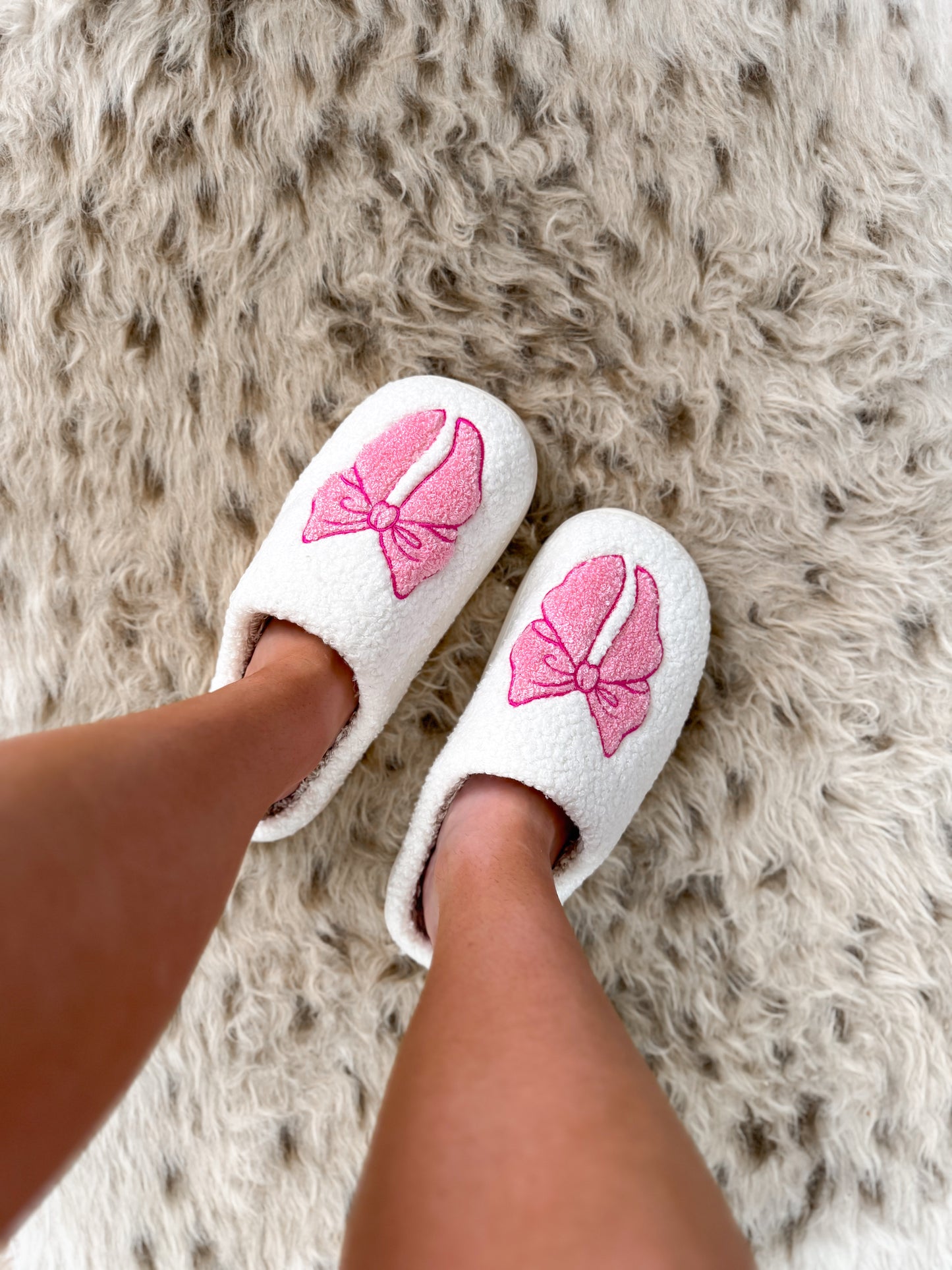 Pink Bow Slippers