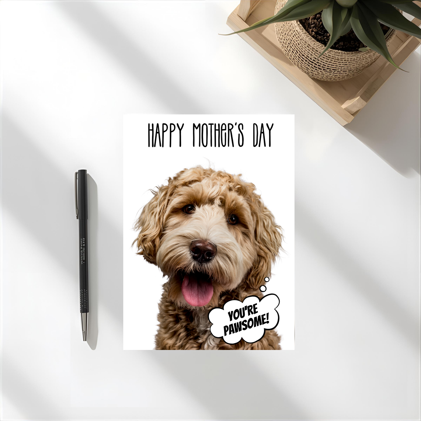 Mothers Day Card - Golden Doodle