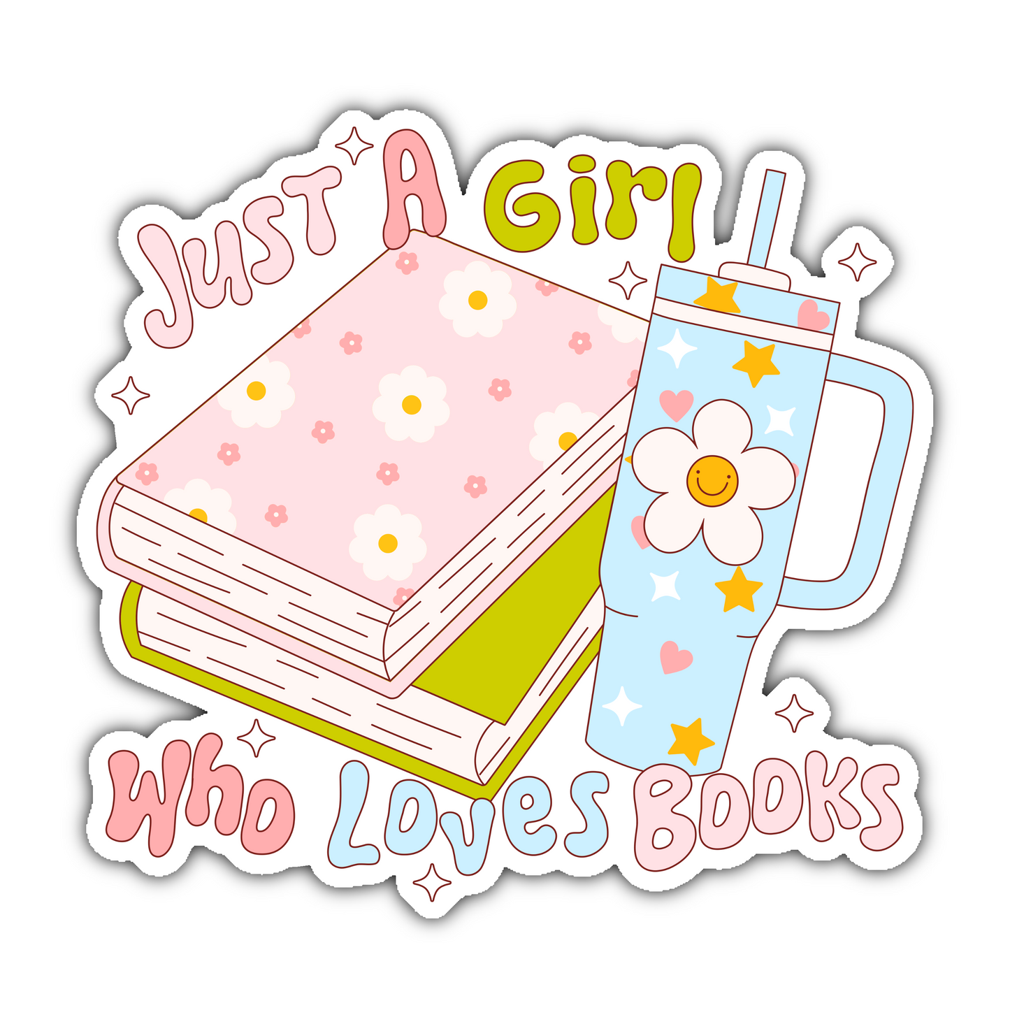 Just a girl who loves books sticker