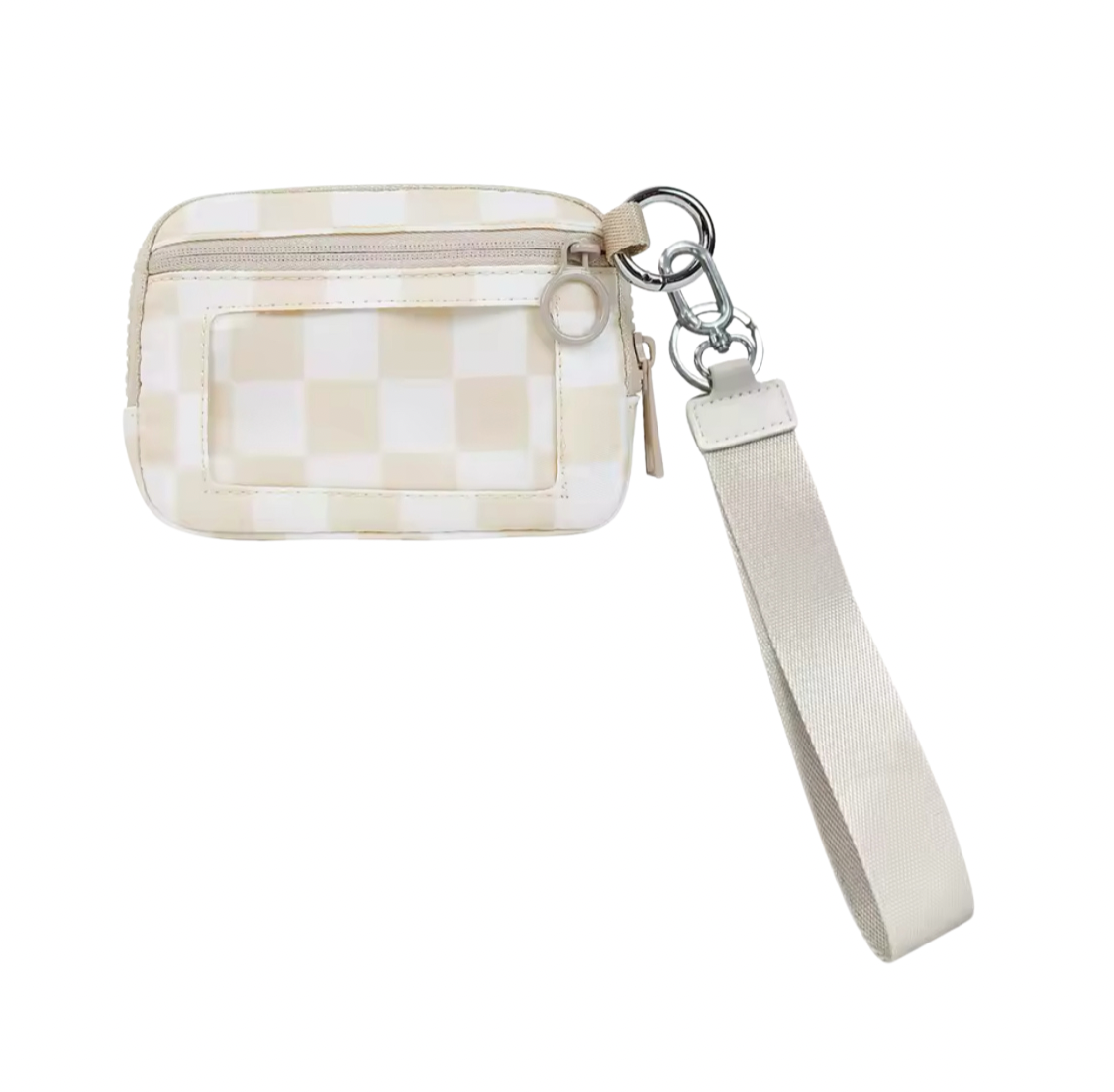 Checkered Wristlet Wallet