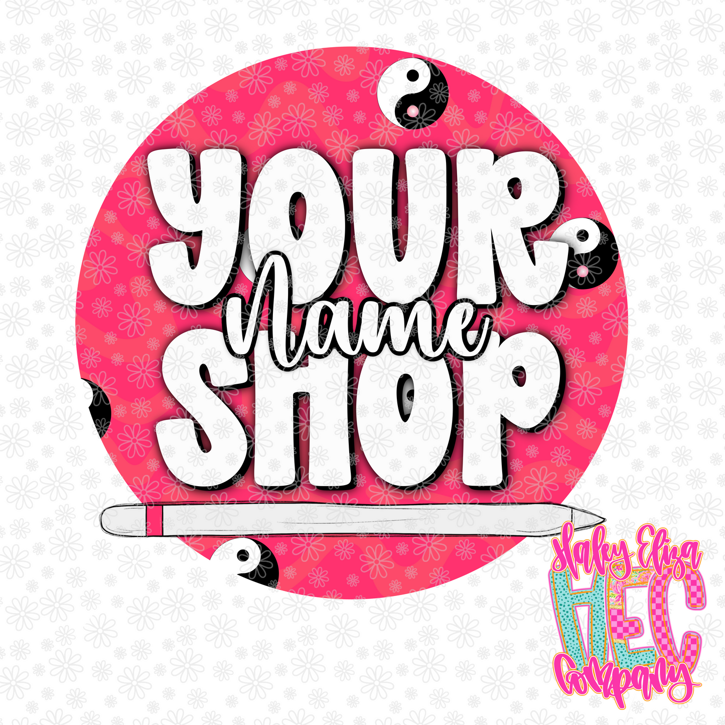 PINK & GROOVY PRE-MADE LOGO OR WATERMARK