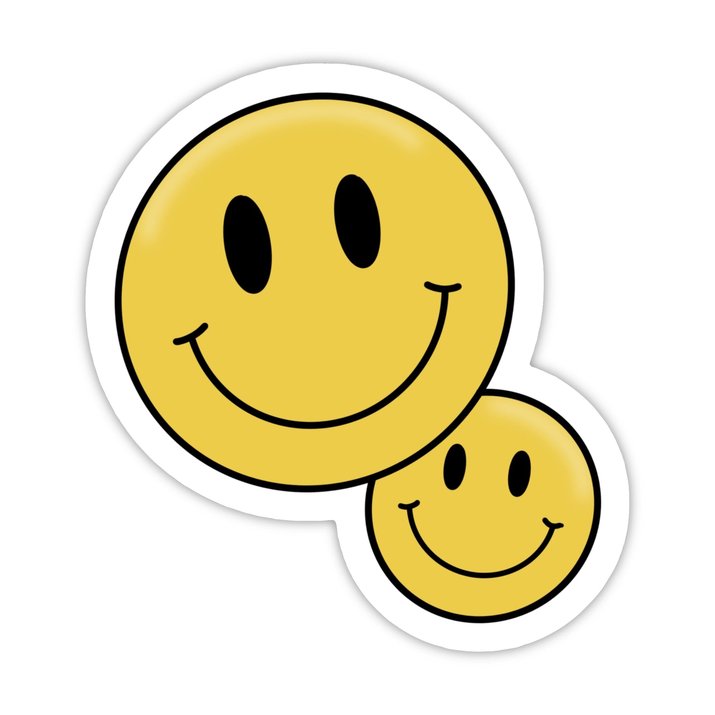 Double the Happy Smiley Sticker