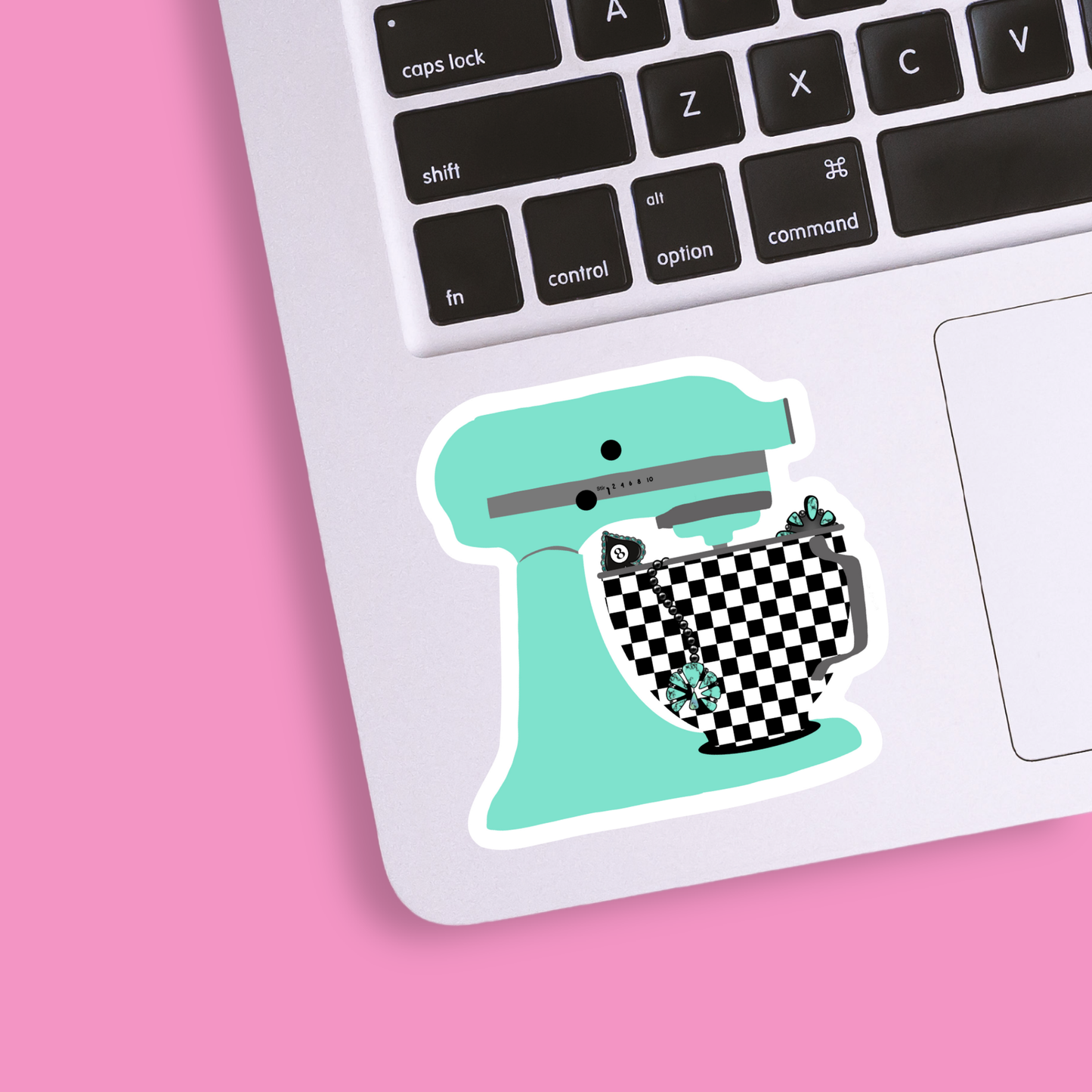 Turquoise Cowgirl Mixer Sticker