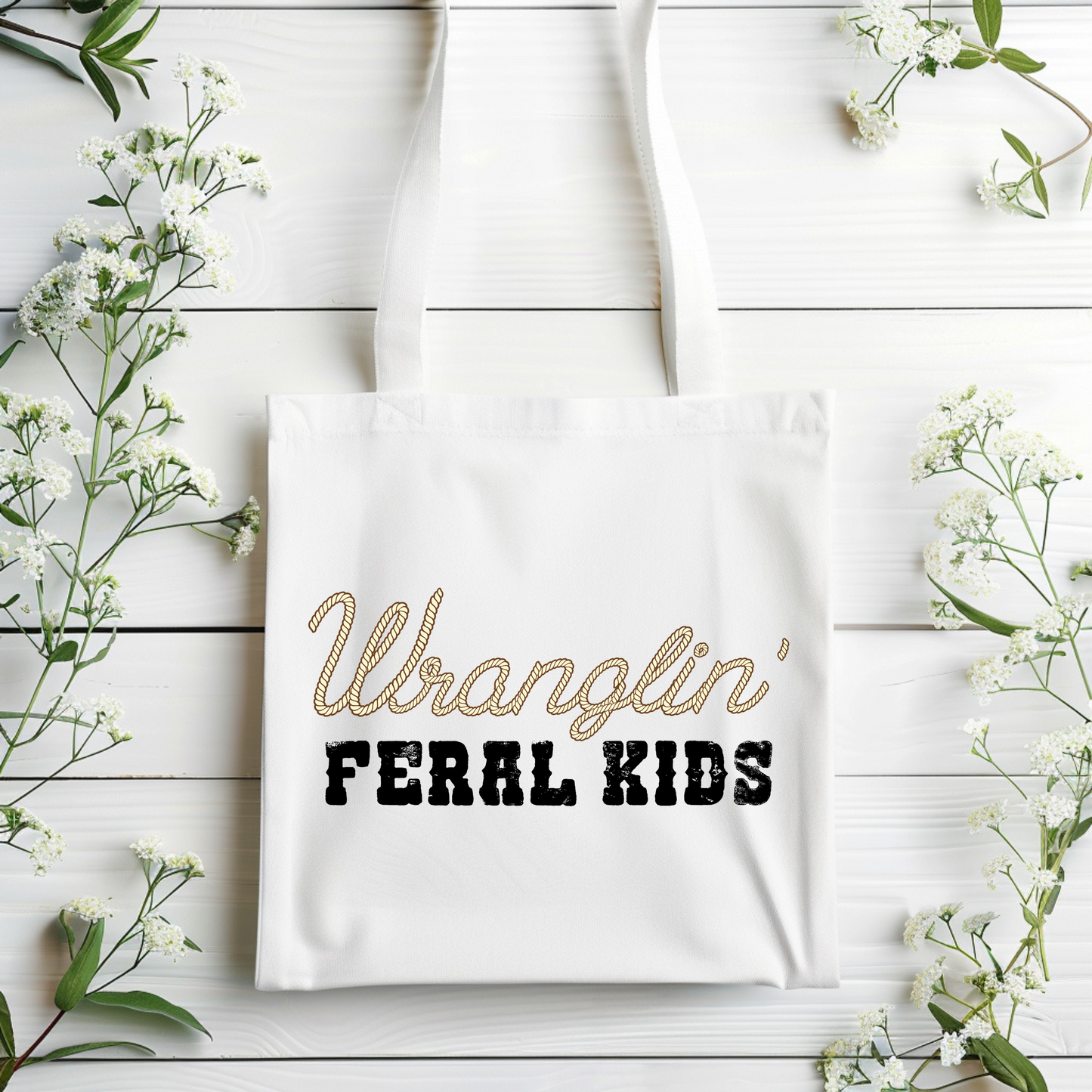 WRANGLIN FERAL KIDS TOTE BAG