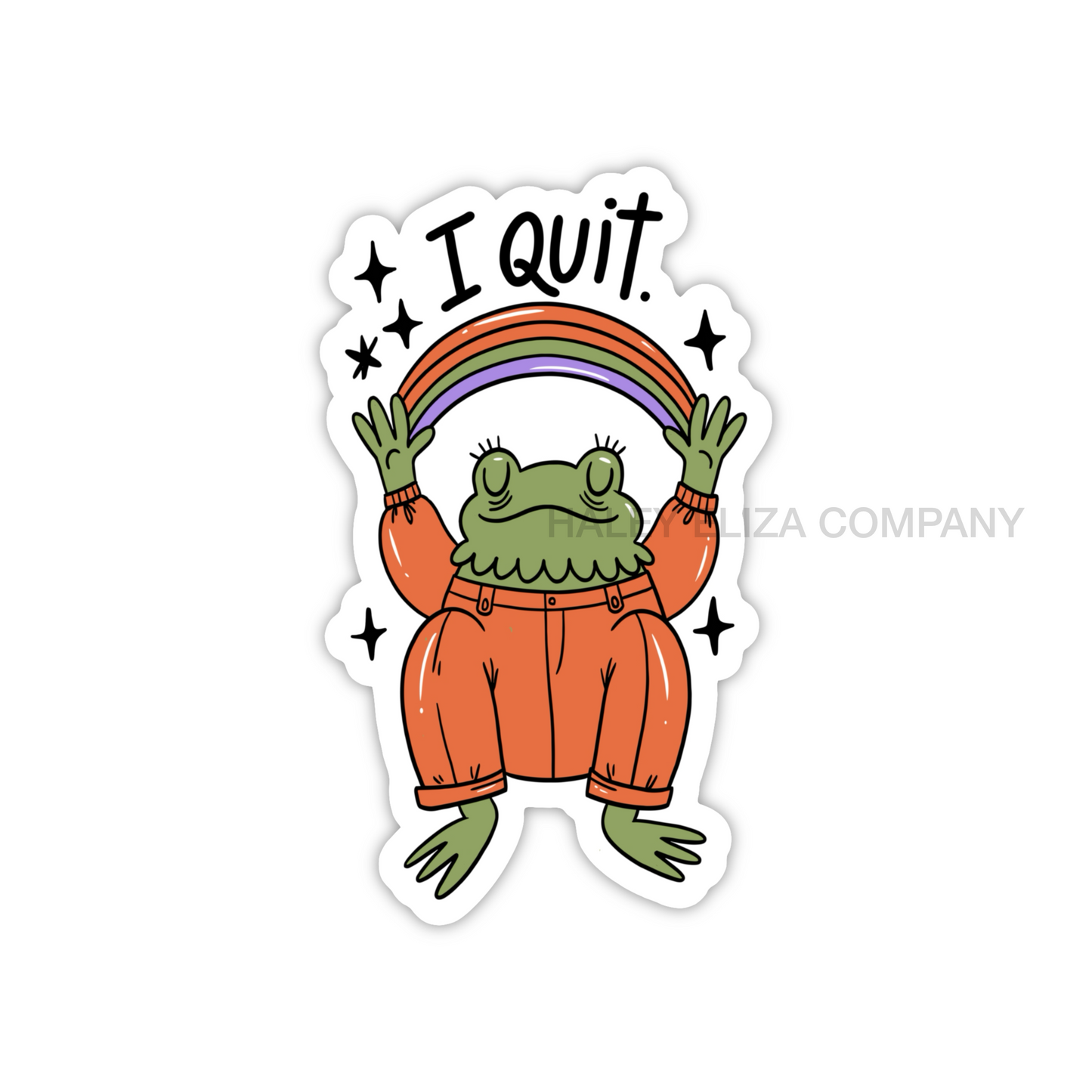 I QUIT STICKER - 1.79" x 3"