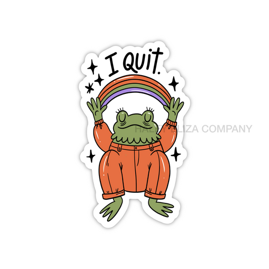 I QUIT STICKER - 1.79" x 3"