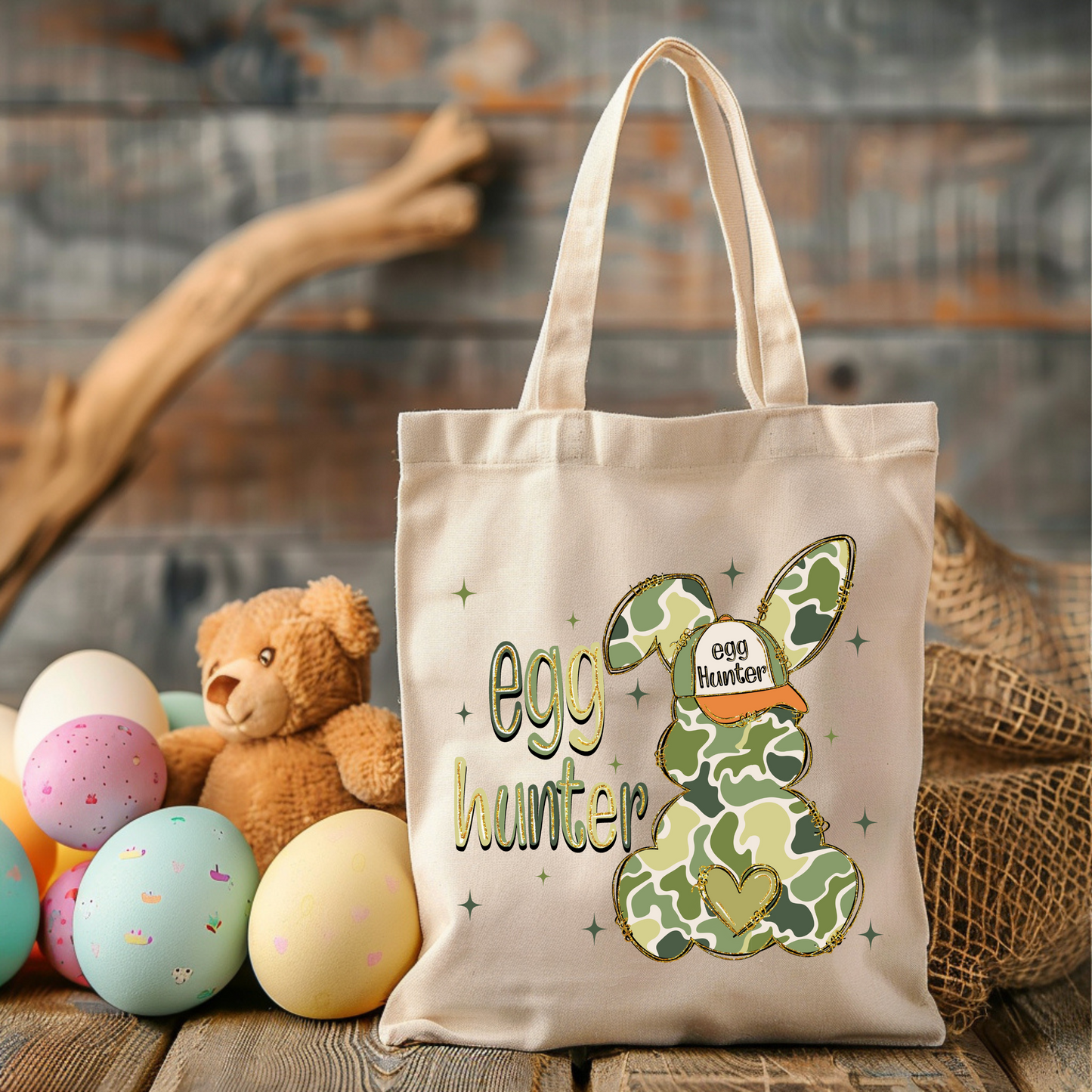 Egg Hunter Easter Tote Bag