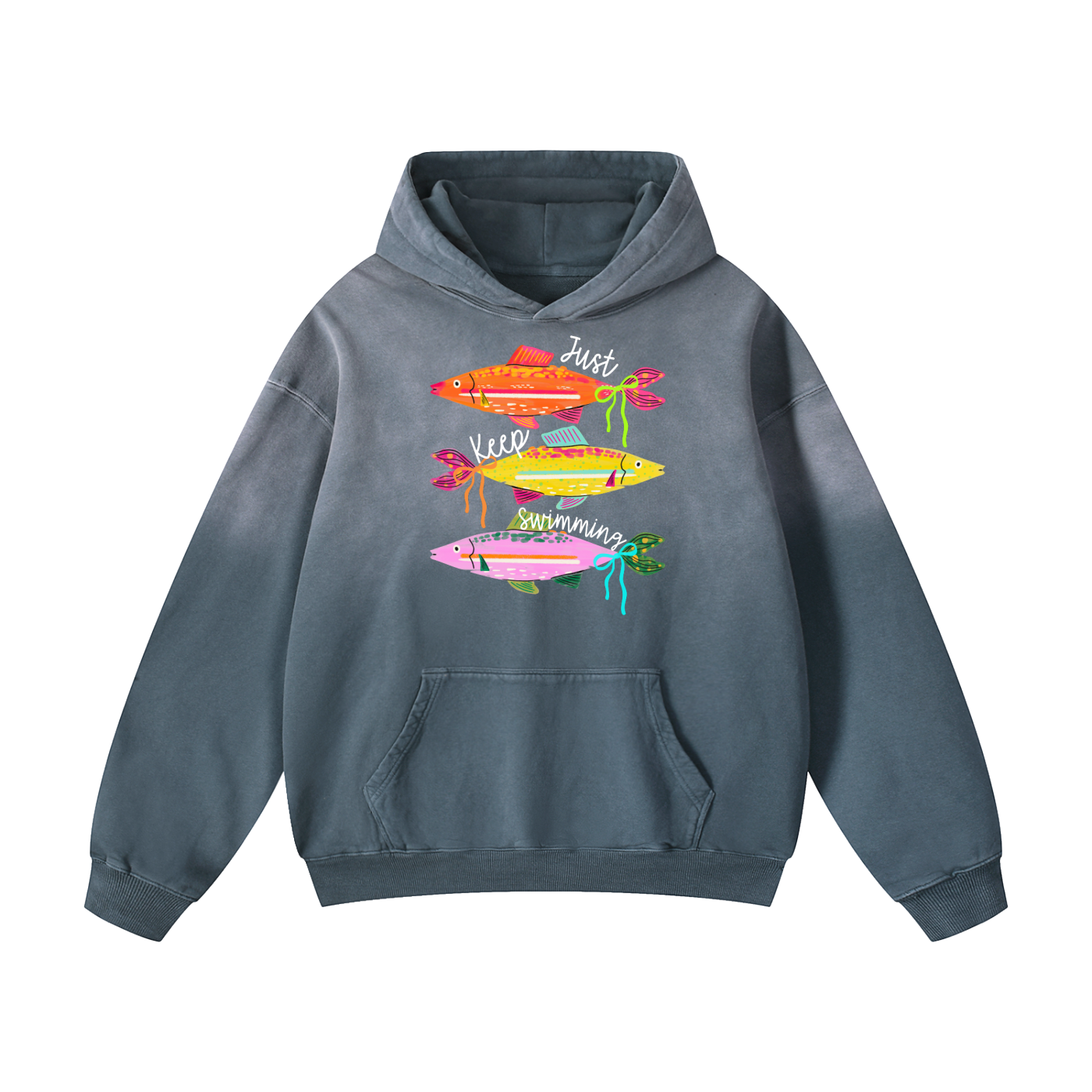 Just Keep Swimming Heavyweight Sunfaded Oversized Hoodie