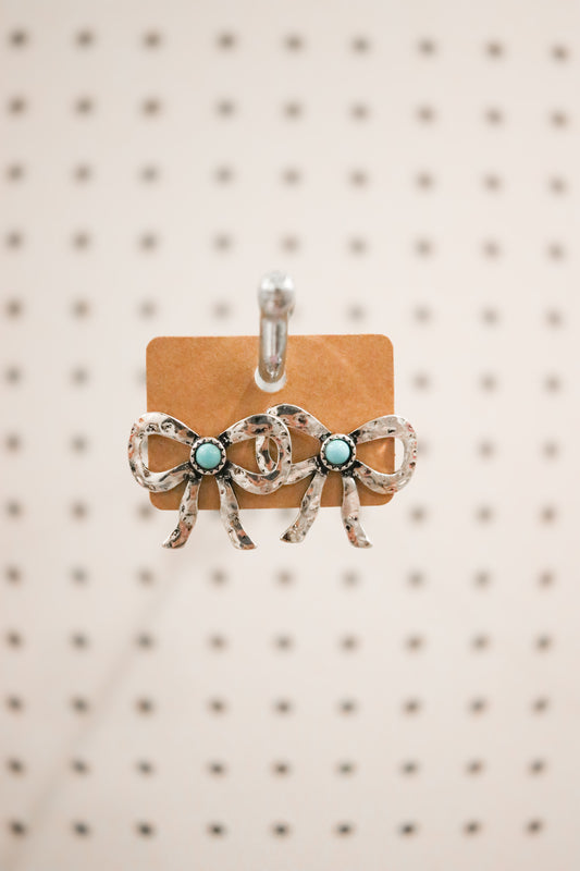 Western Bow Statement Earrings