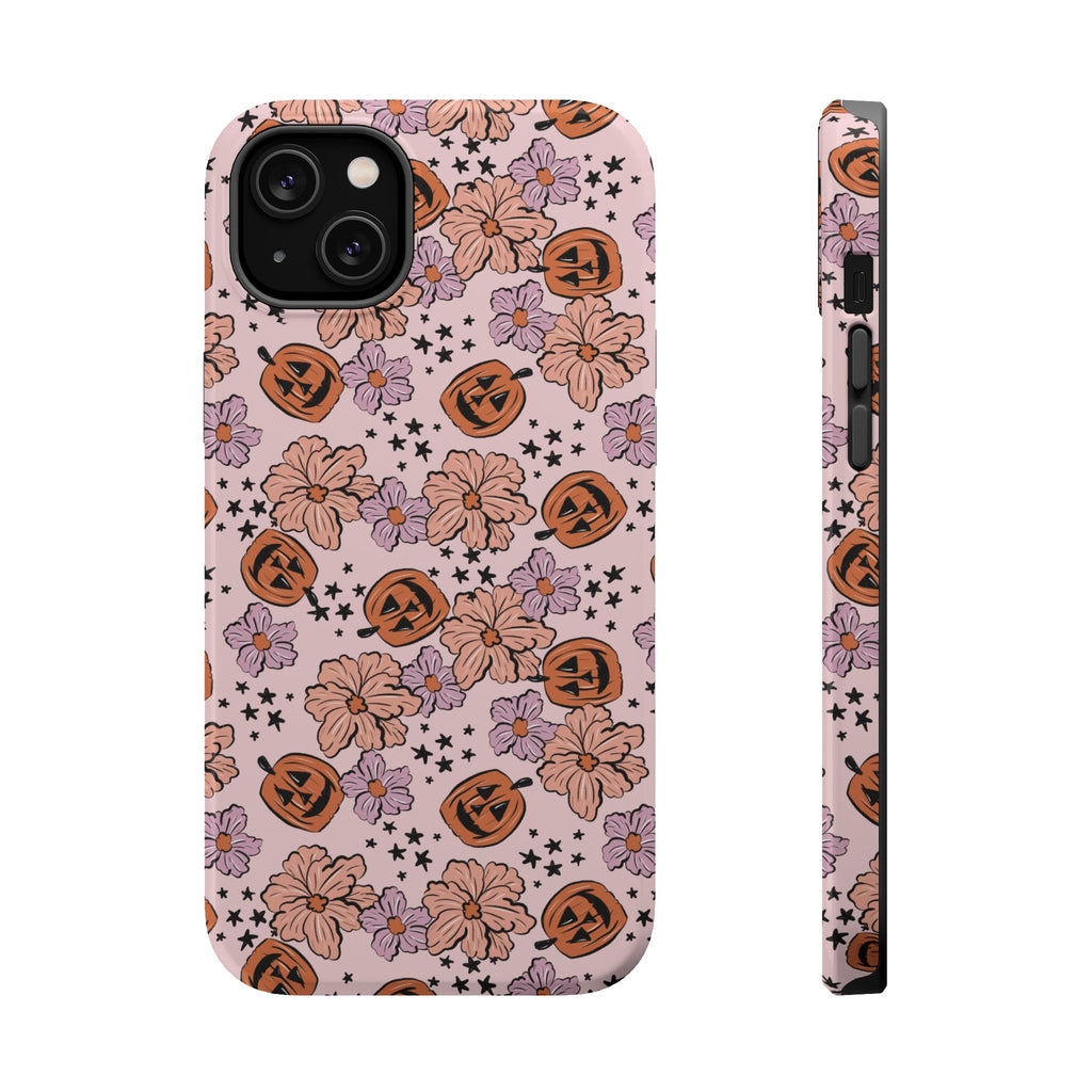 Floral Pumpkin Halloween Magnetic Impact Phone Case