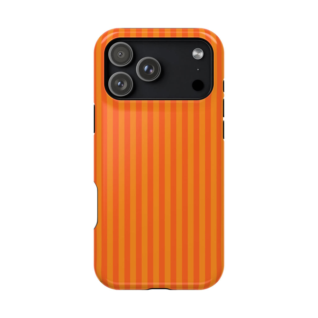 Orange Striped Magnetic Impact Phone Case