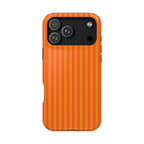 Orange Striped Magnetic Impact Phone Case