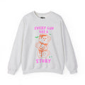 Every Cup Has a Story Cute Stacked Mugs Graphic Sweatshirt