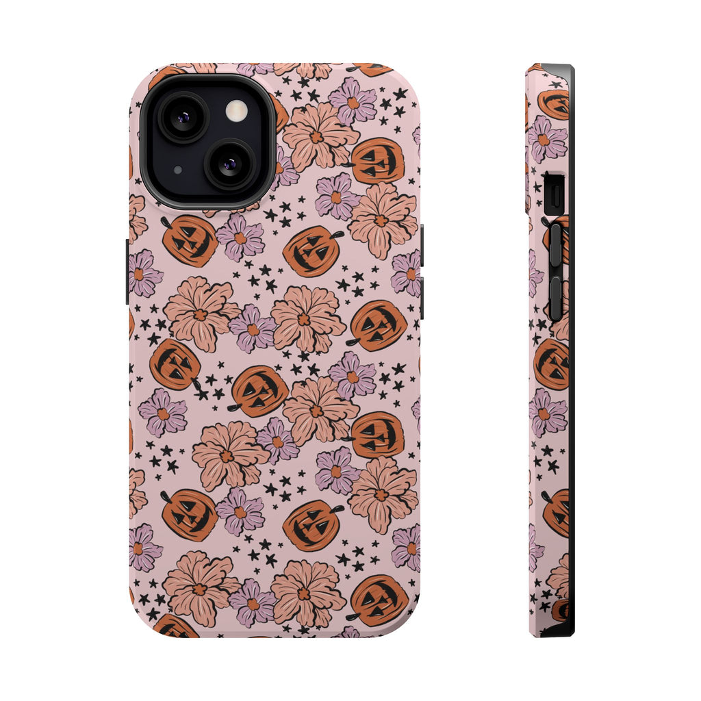 Floral Pumpkin Halloween Magnetic Impact Phone Case