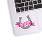 Lucky in My Boots Pink Sticker