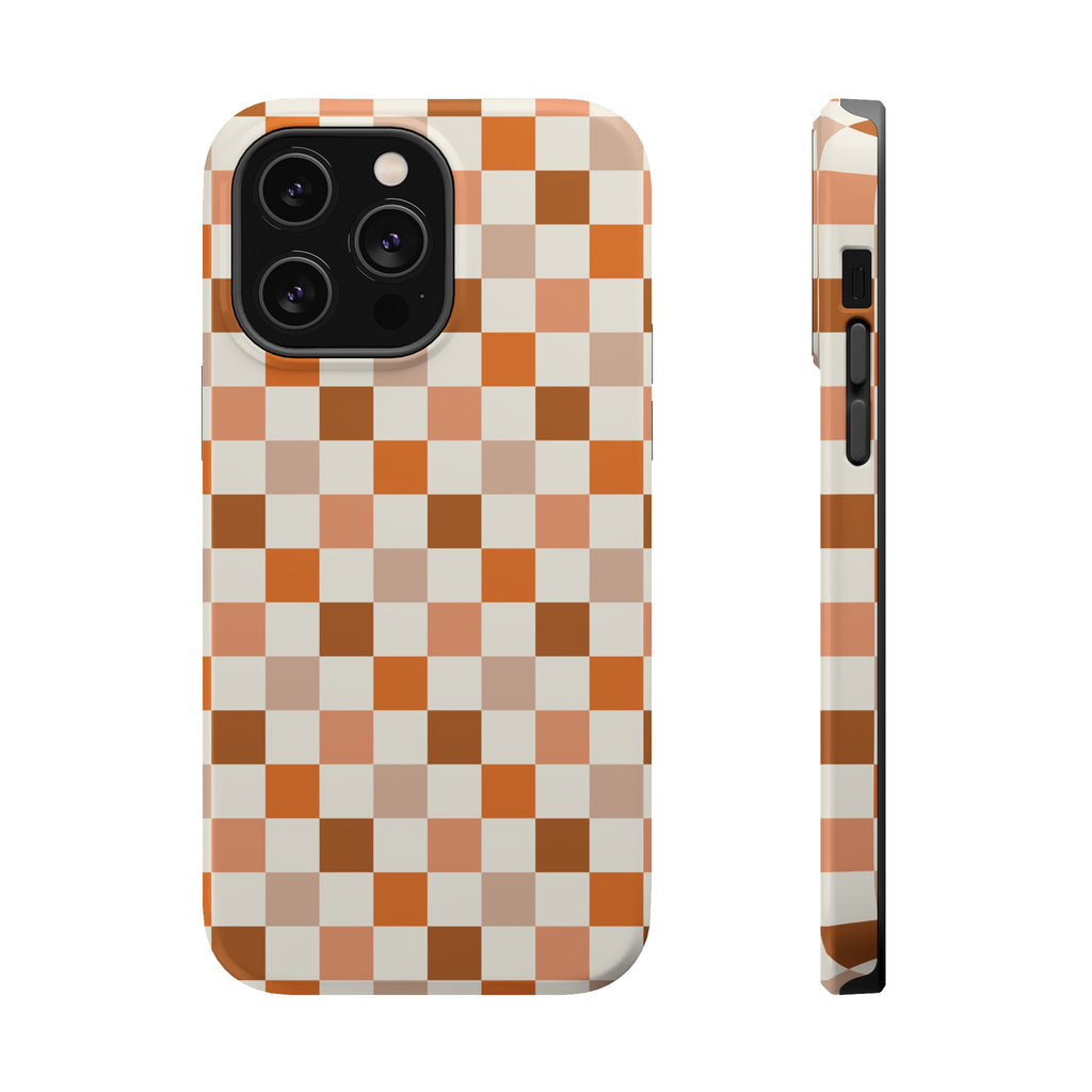 Retro Fall Checker MagSafe Impact Phone Case