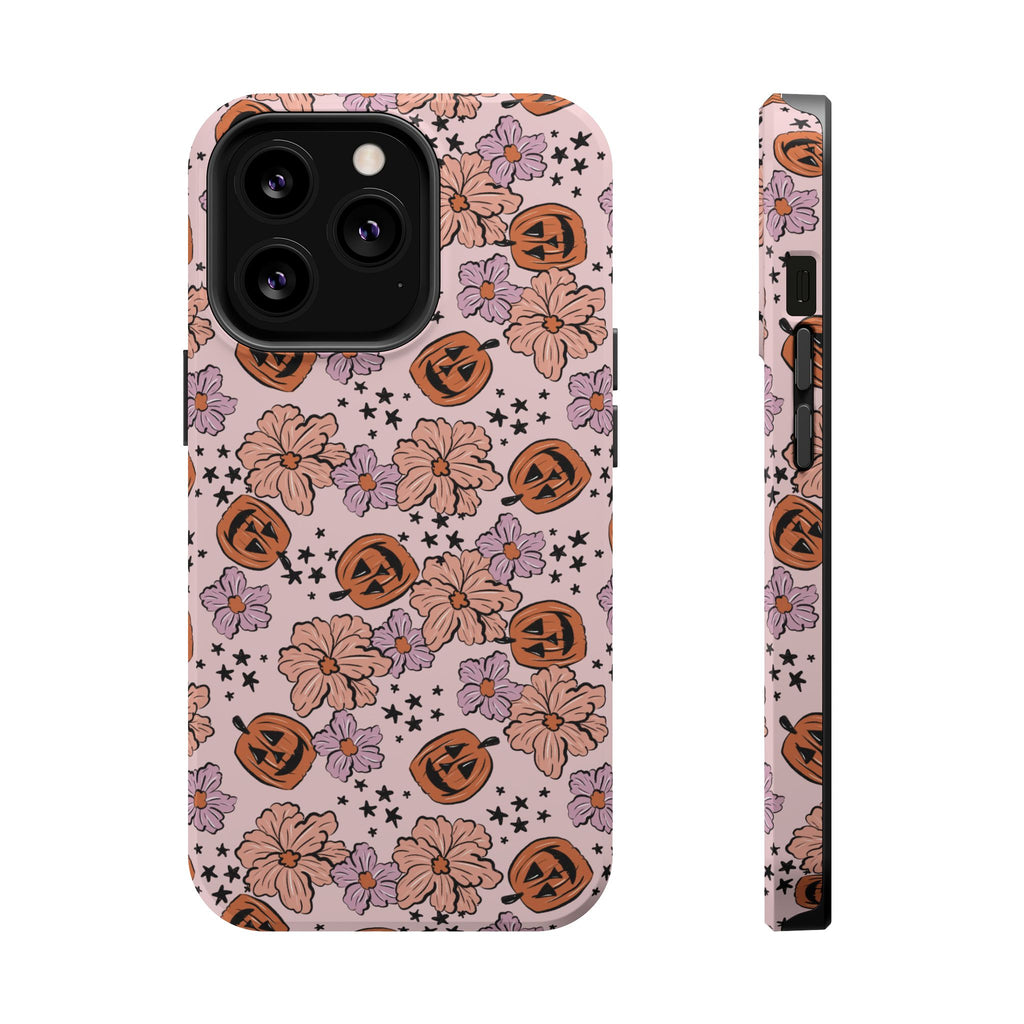 Floral Pumpkin Halloween Magnetic Impact Phone Case