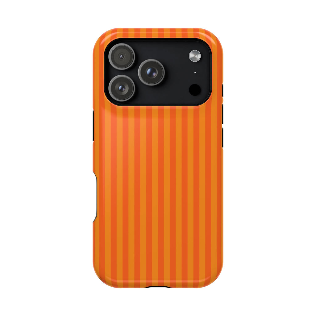 Orange Striped Magnetic Impact Phone Case