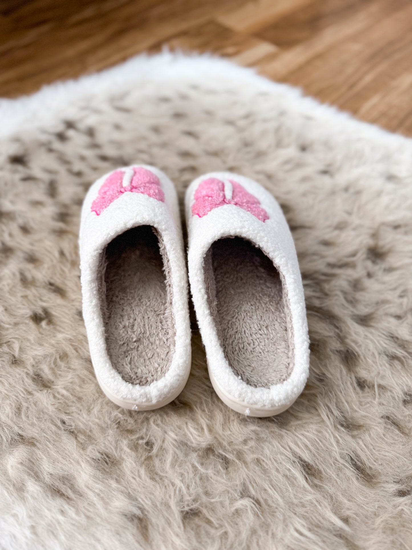 Pink Bow Slippers