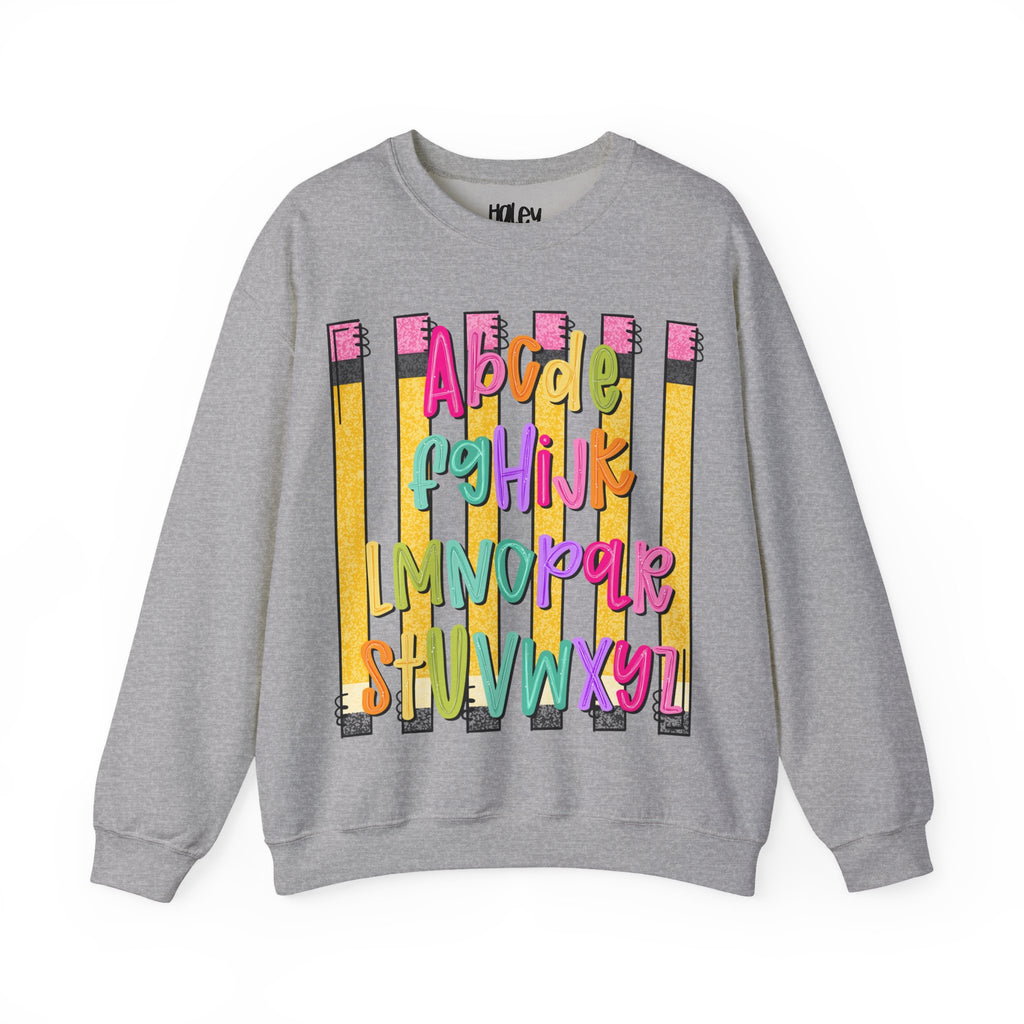 Alphabet Pencil Crewneck Sweatshirt