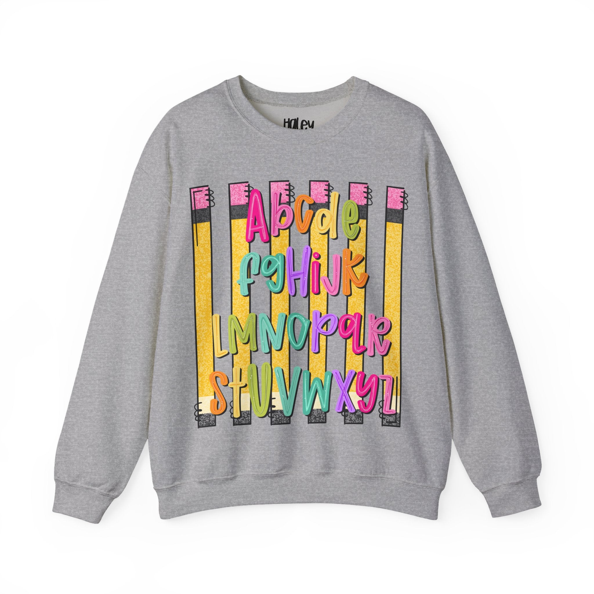 Alphabet Pencil Crewneck Sweatshirt