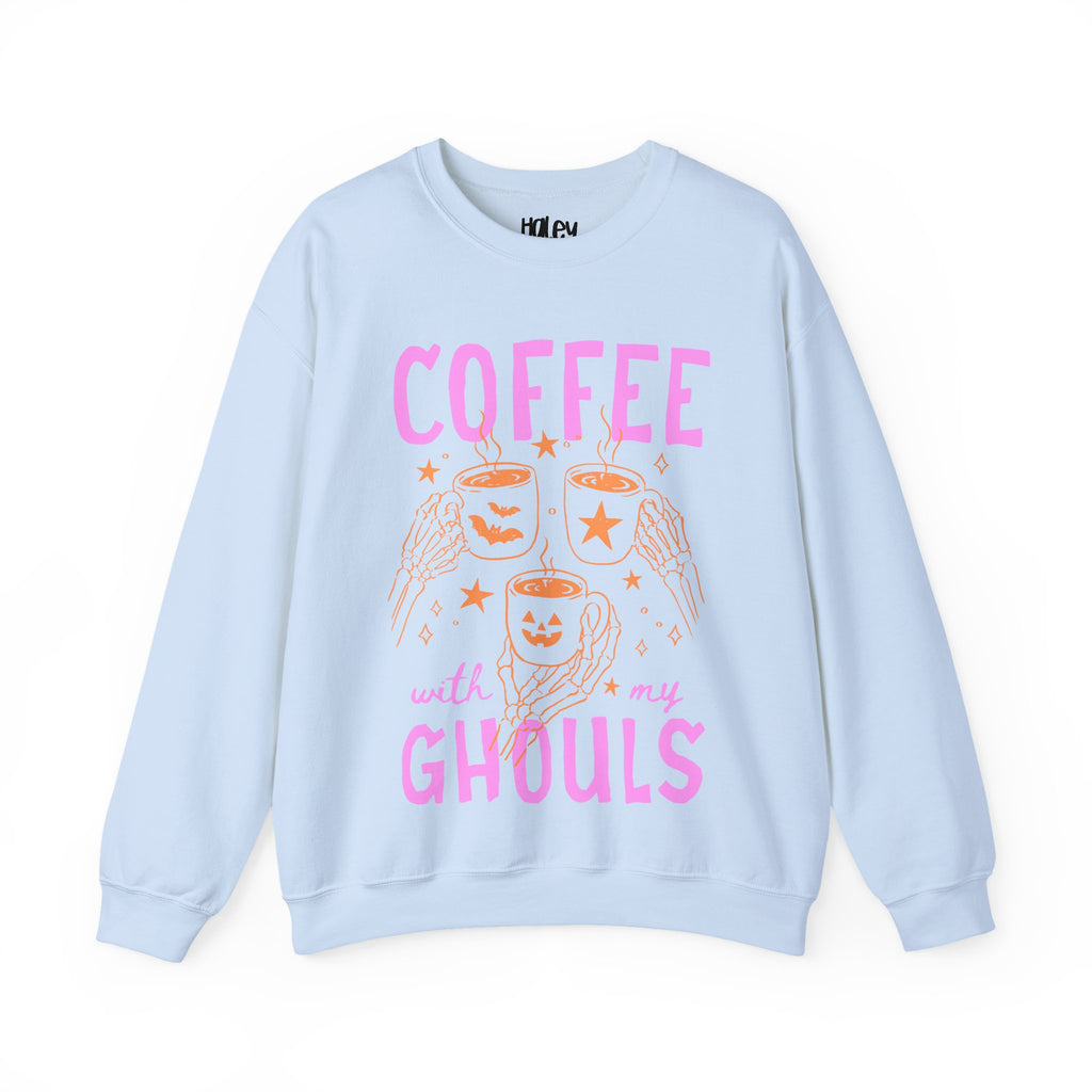 Coffee with My Ghouls Cute Halloween Ghost Coffee Design