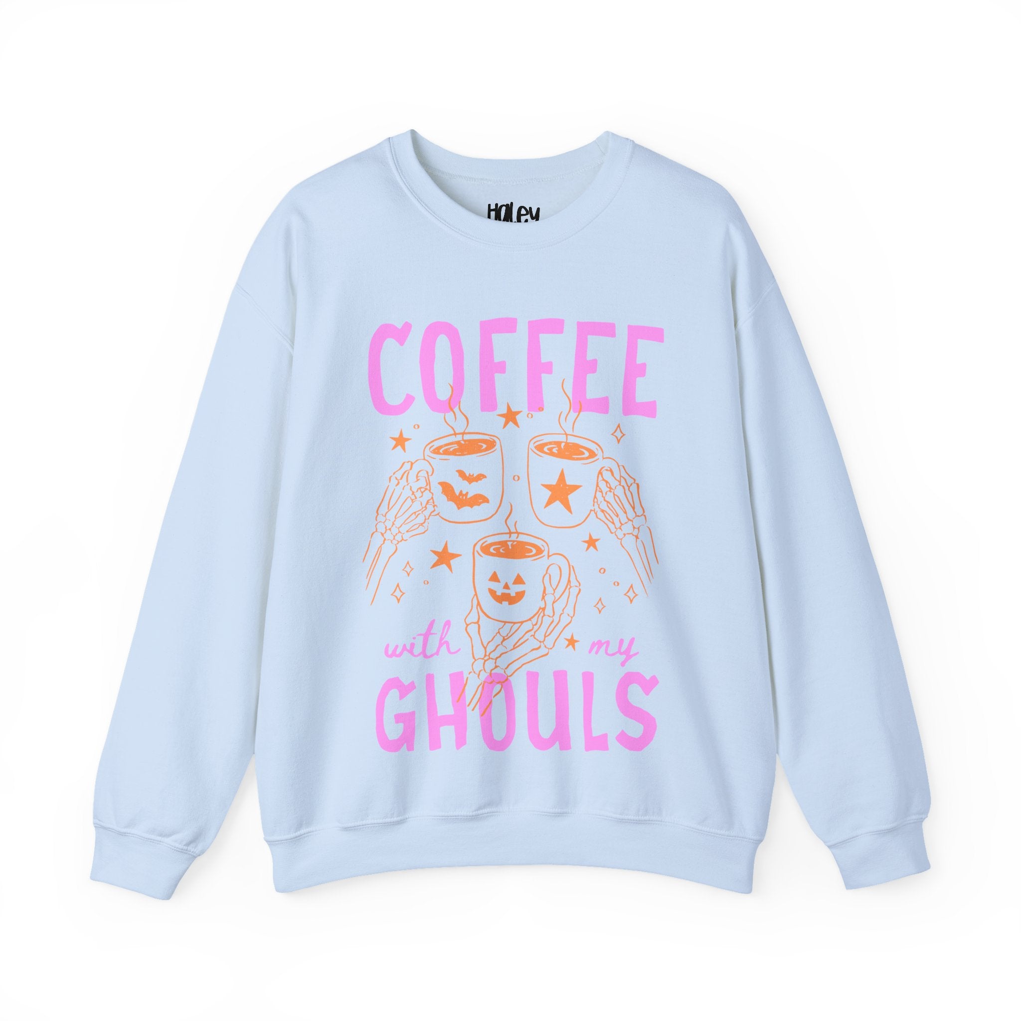 Coffee with My Ghouls Cute Halloween Ghost Coffee Design