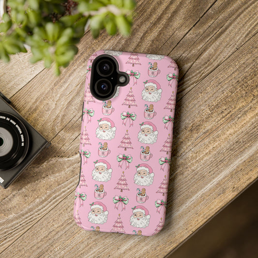 Pink Christmas Tree Santa Bow Magsafe Phone case