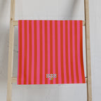 Striped Red & Pink Hand Towel — Bright Kitchen Tea Towel for Modern Home