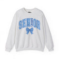 Blue Plaid Bow Senior 2027 Crewneck Sweatshirt