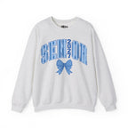 Blue Plaid Bow Senior 2027 Crewneck Sweatshirt