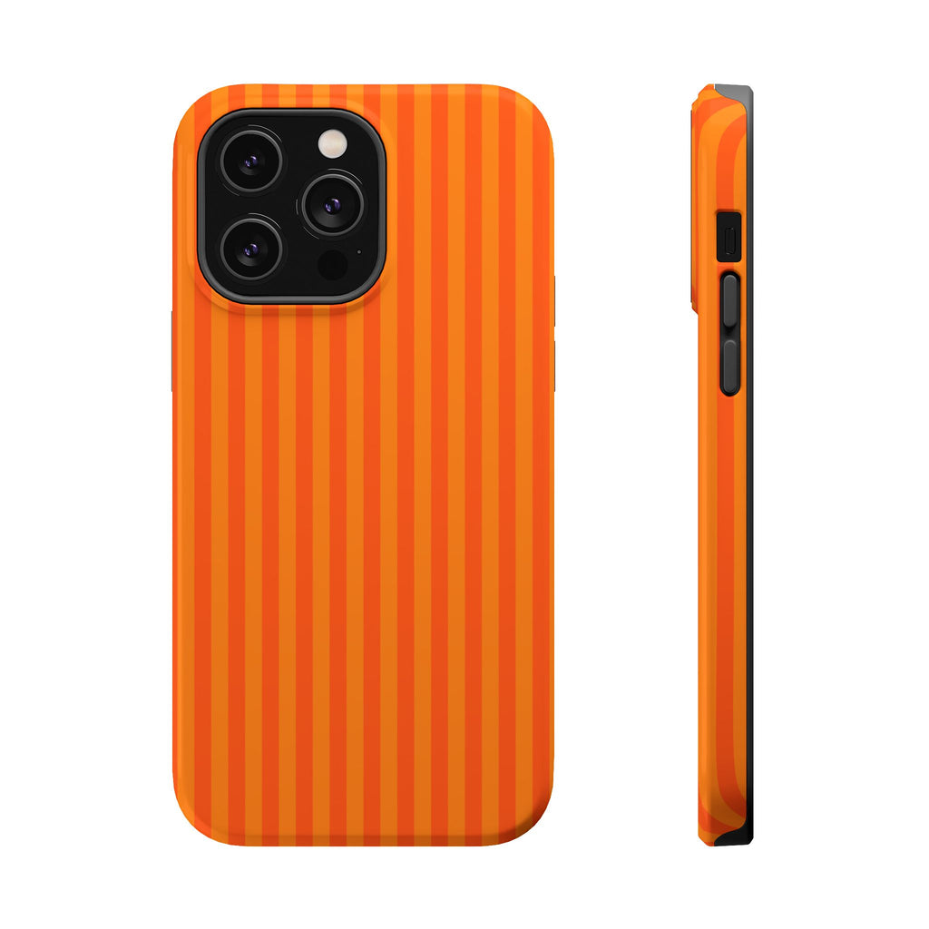 Orange Striped Magnetic Impact Phone Case