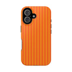 Orange Striped Magnetic Impact Phone Case
