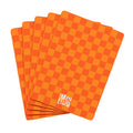 Orange Checkerboard Poker Playing Cards