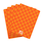 Orange Checkerboard Poker Playing Cards