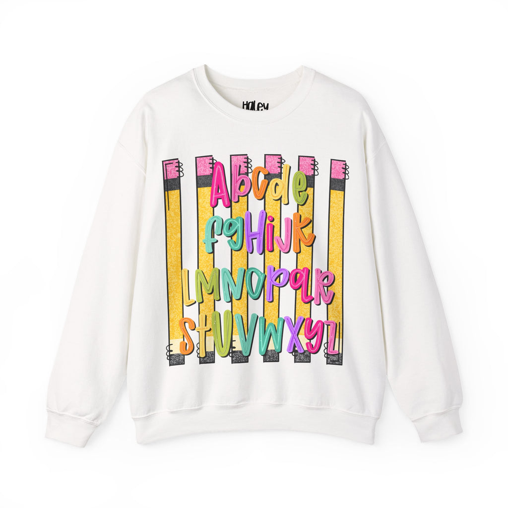 Alphabet Pencil Crewneck Sweatshirt