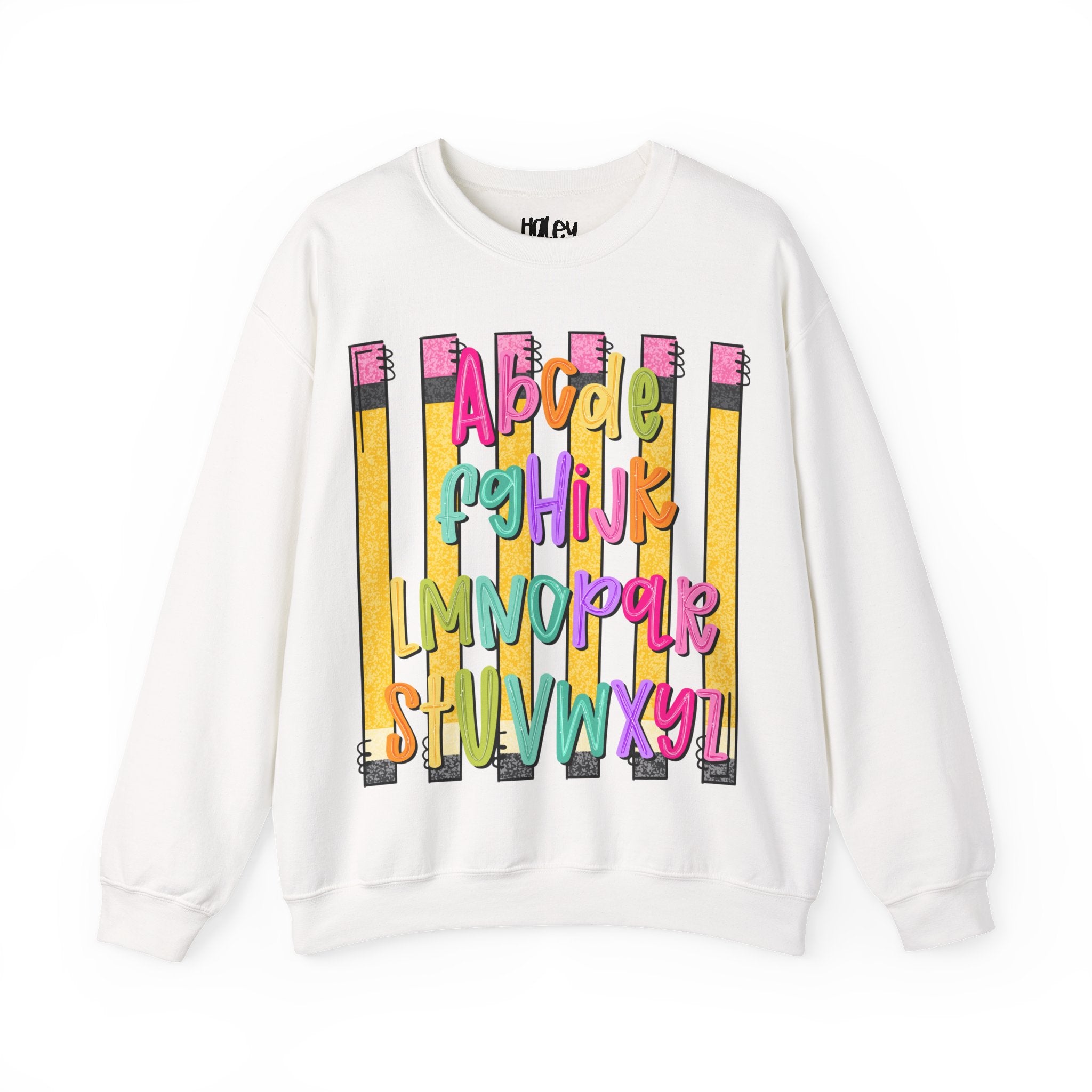 Alphabet Pencil Crewneck Sweatshirt
