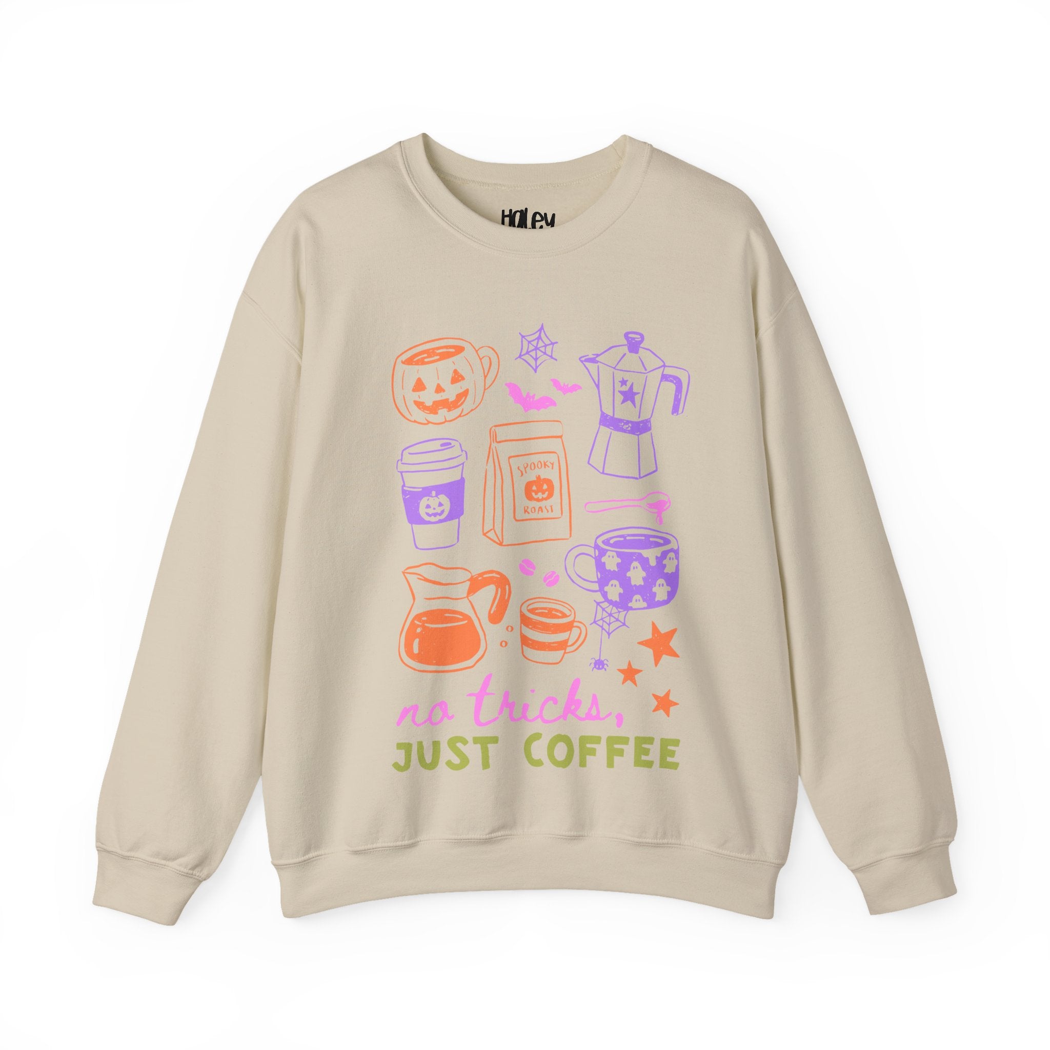 No Tricks, Just Coffee Sweatshirt