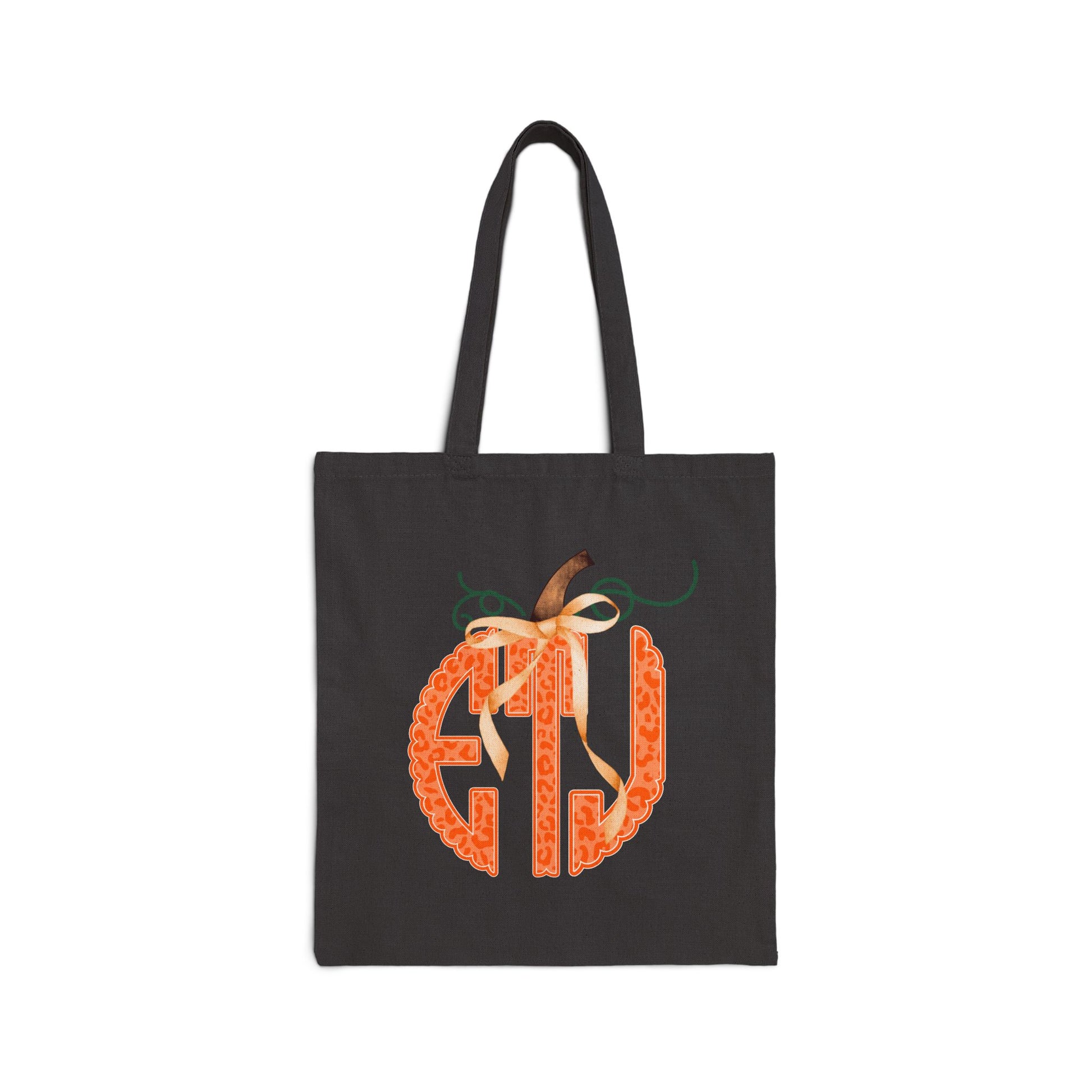 Autumn Pumpkin Monogram Tote Bag