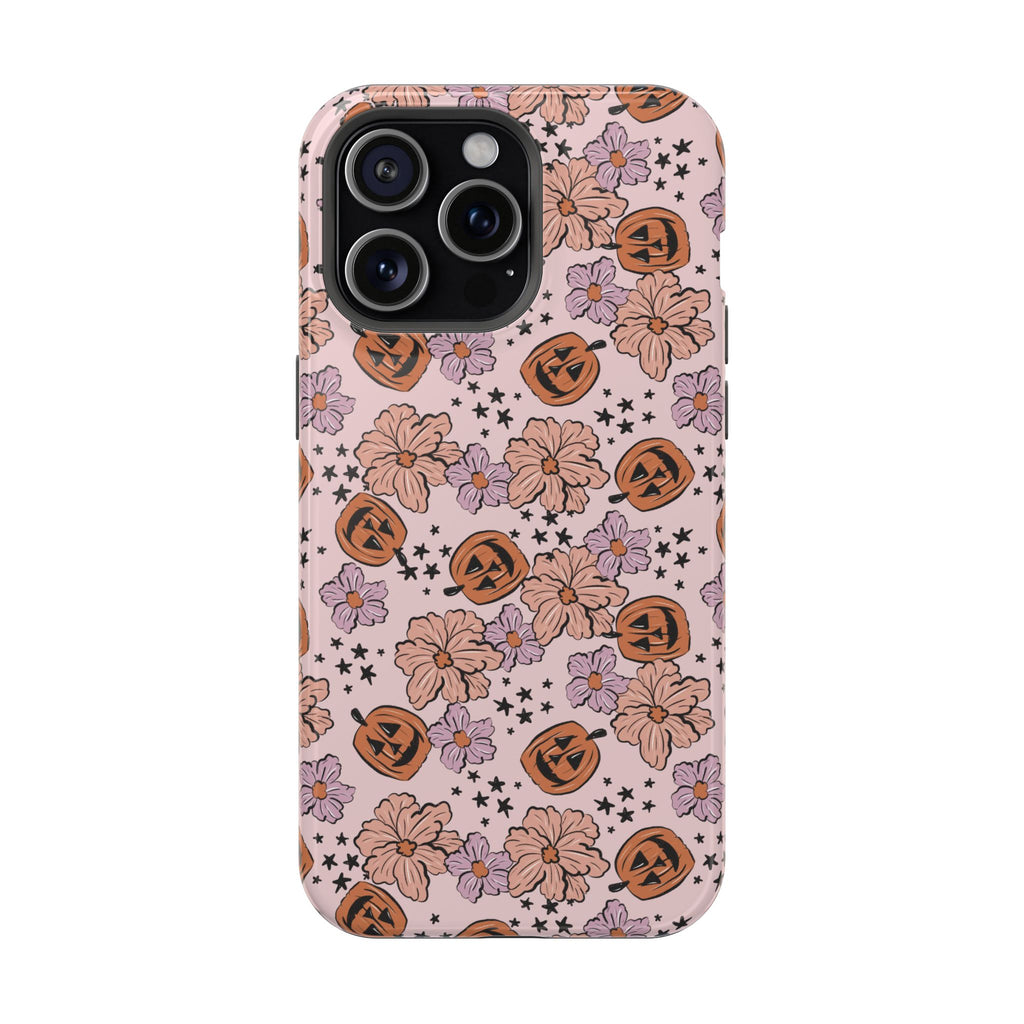 Floral Pumpkin Halloween Magnetic Impact Phone Case