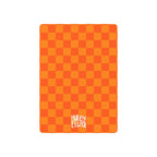 Orange Checkerboard Poker Playing Cards