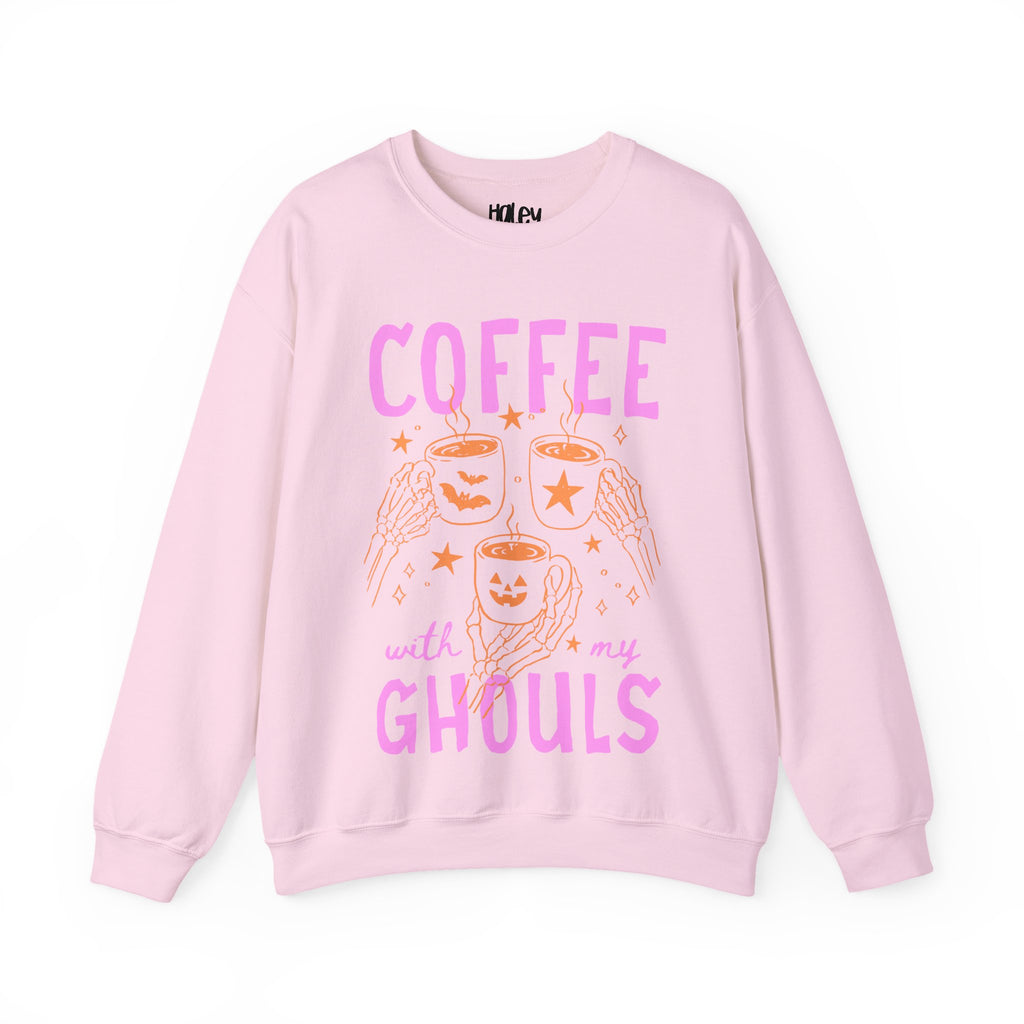 Coffee with My Ghouls Cute Halloween Ghost Coffee Design
