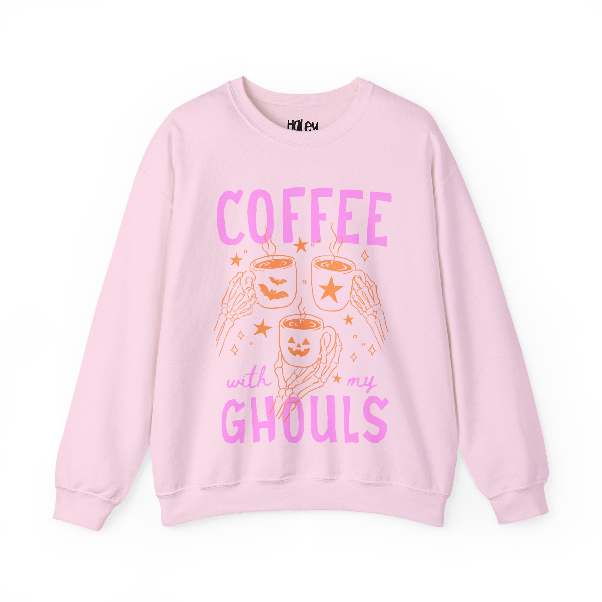 Coffee with My Ghouls Cute Halloween Ghost Coffee Design