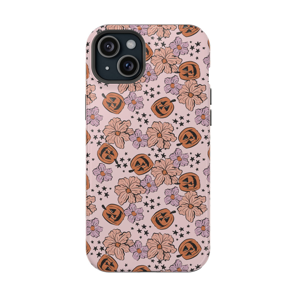 Floral Pumpkin Halloween Magnetic Impact Phone Case