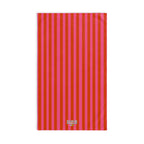 Striped Red & Pink Hand Towel — Bright Kitchen Tea Towel for Modern Home