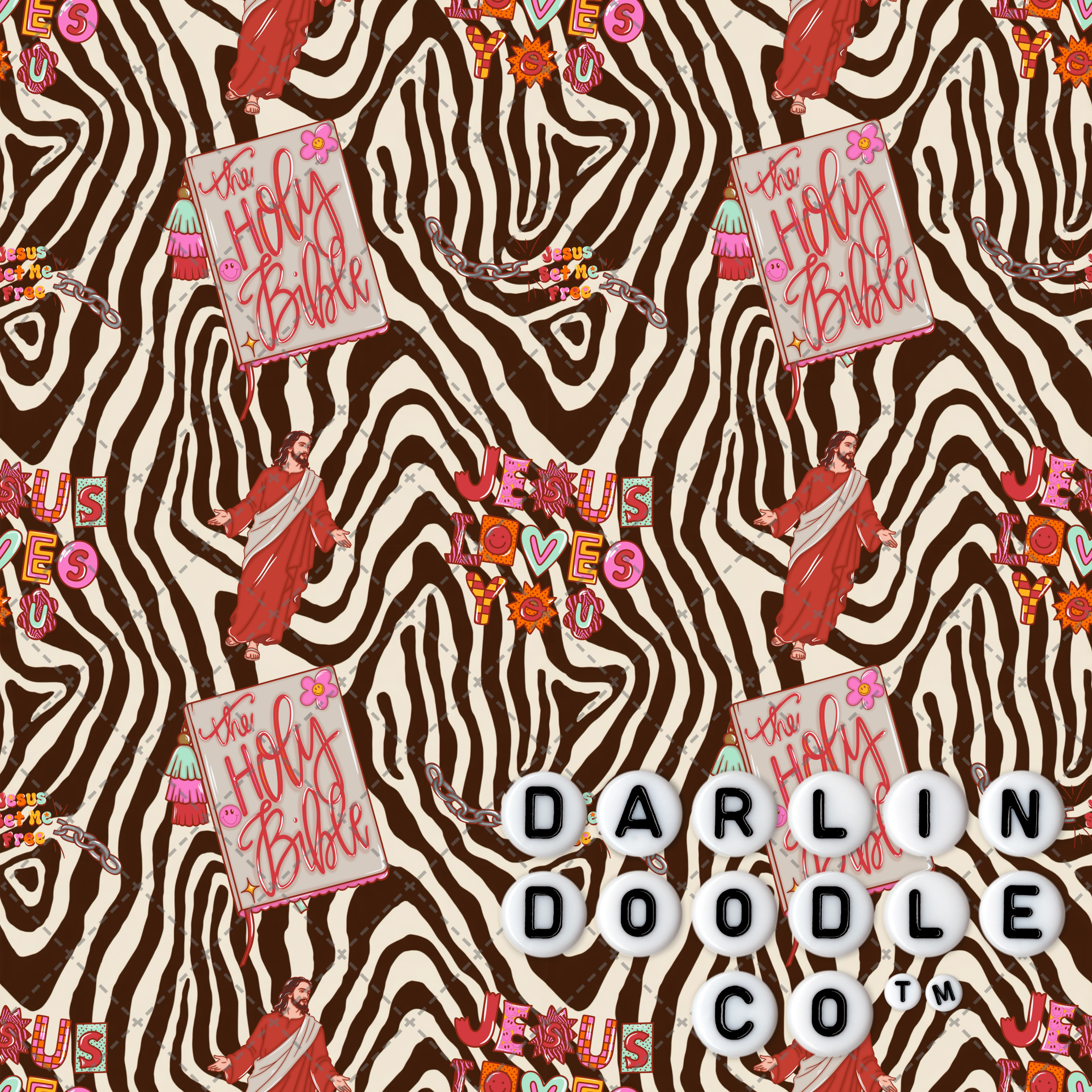 ZEBRA JESUS SAVES SEAMLESS FILE