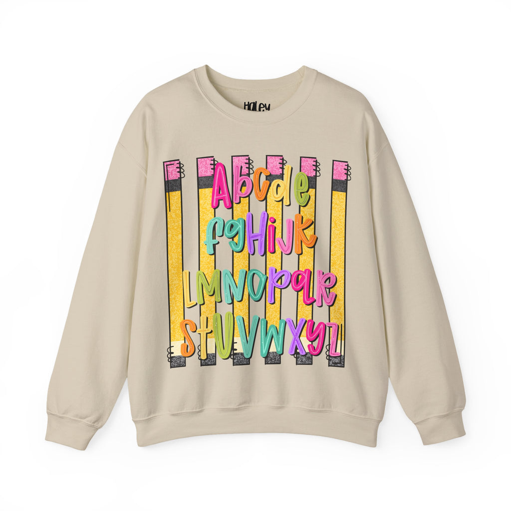 Alphabet Pencil Crewneck Sweatshirt